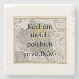 Porta-copo De Pedra Eu Amo Meus Ancestrais Poloneses | Portas copos pe