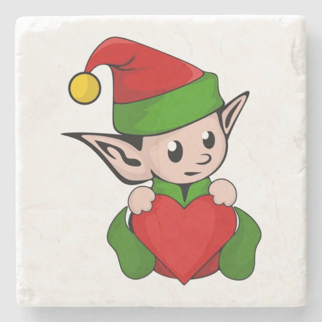 PORTA-COPO DE PEDRA "EU AMO O NATAL" ELF (Frente)