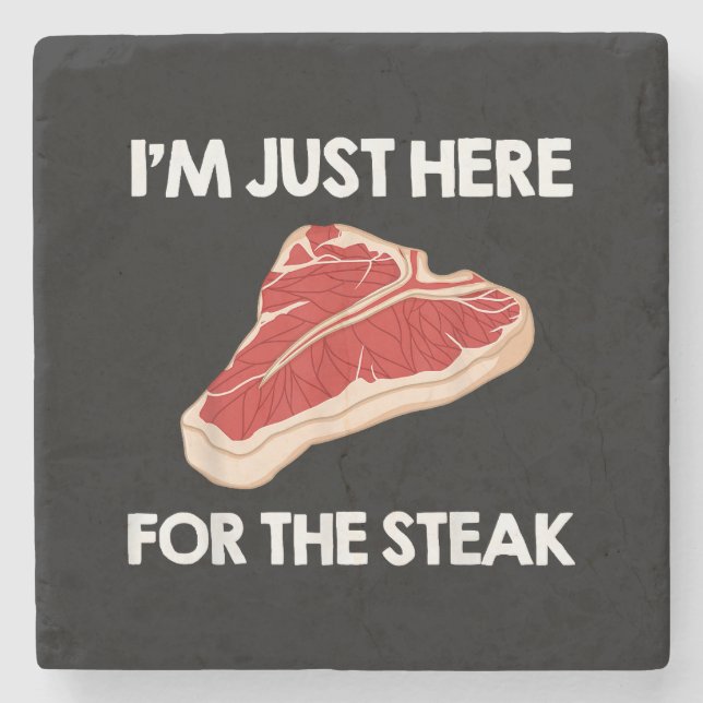 Porta-copo De Pedra Eu Amo Presente de Casa de Ribeye de Bife (Frente)