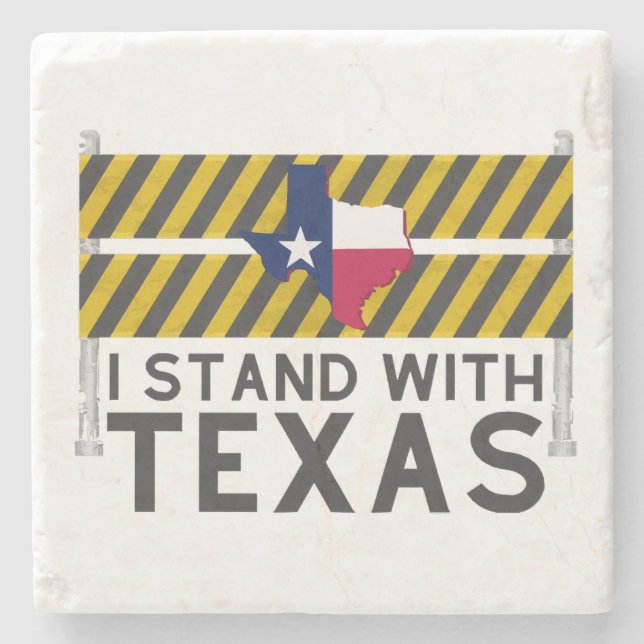 Porta-copo De Pedra Eu Fico Com O Texas (Frente)