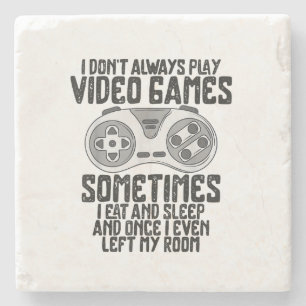 Porta-copo De Pedra Eu Nem Sempre Toco Videos games Gaming Humor Engra