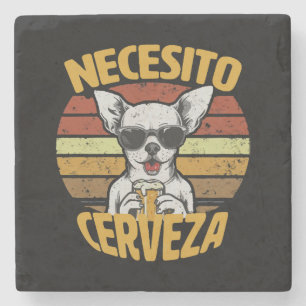 PORTA-COPO DE PEDRA EU PRECISO DE UMA CERVEJA DE CHIHUAHUA FOFA