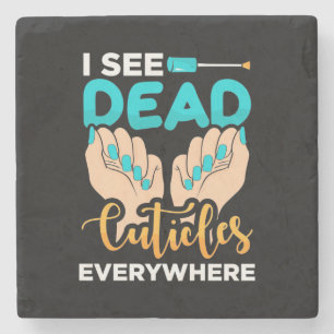 Porta-copo De Pedra Eu Vejo Círculos Em Todo Lugar