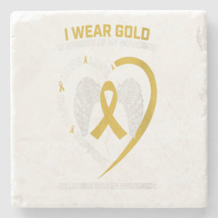 Porta-copo De Pedra Eu Visto Dourado Na Memória Do Presente Da Infân