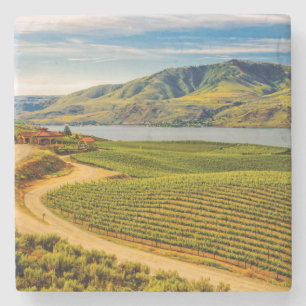 Porta-copo De Pedra EUA, Washington, Lago Chelan. Vineyards Benson