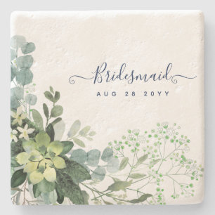 Porta-copo De Pedra Eucalyptus Greenery Bebês Folhagem de Casamento Re