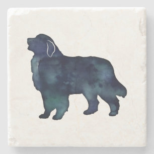 Porta-copo De Pedra Excelente Pirenéus Cães Raça Silhueta Aquarela