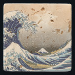 Porta-copo De Pedra Excelente Wave de Kanagawa | Hokusai |<br><div class="desc">A Onda Excelente de Kanagawa é uma impressão de bloco de madeira de Katsushika Hokusai.</div>