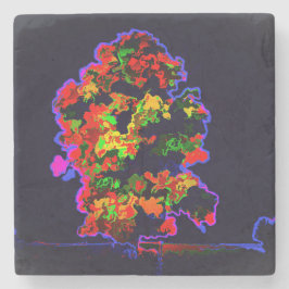 Porta-copo De Pedra Explosão de árvore neon