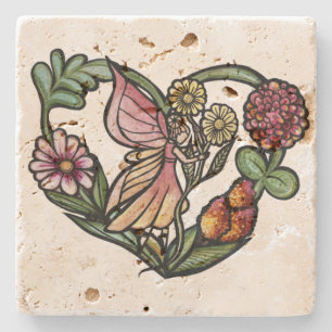 Porta-copo De Pedra Fadas de Flores, Fadas de Jardim
