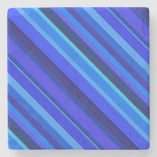 Porta-copo De Pedra Faixa diagonal azul