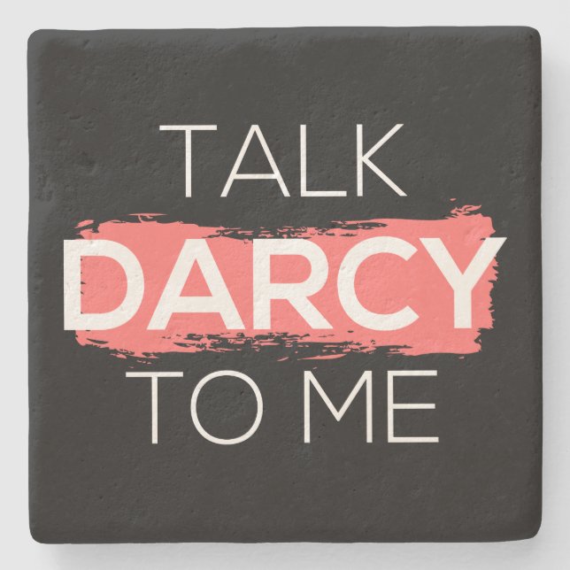 Porta-copo De Pedra Fale Com Darcy Para Mim (Frente)