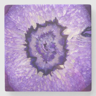 Porta-copo De Pedra Falln Purple Agate Geode