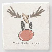 Família de renas engraçadas e fofinhas