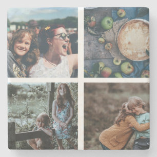 Porta-copo De Pedra Família feita sob encomenda 4 - lembrança da