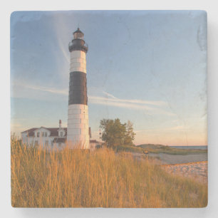Porta-copo De Pedra Farol Big Sable Point no Lago Michigan 3