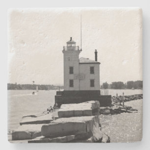 Porta-copo De Pedra Farol do Lago Erie