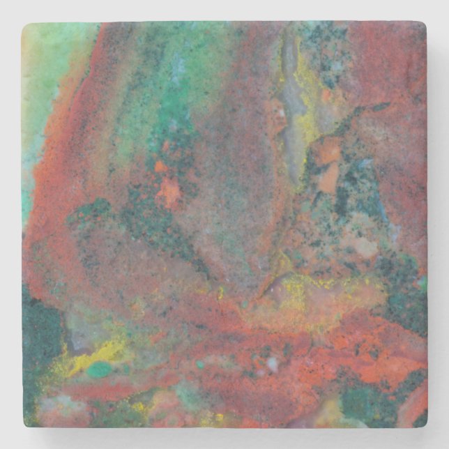 Porta-copo De Pedra Fechar um Jasper de Natal (Frente)