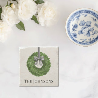 Porta-copo De Pedra Fecho com arco de faixa branca e preta