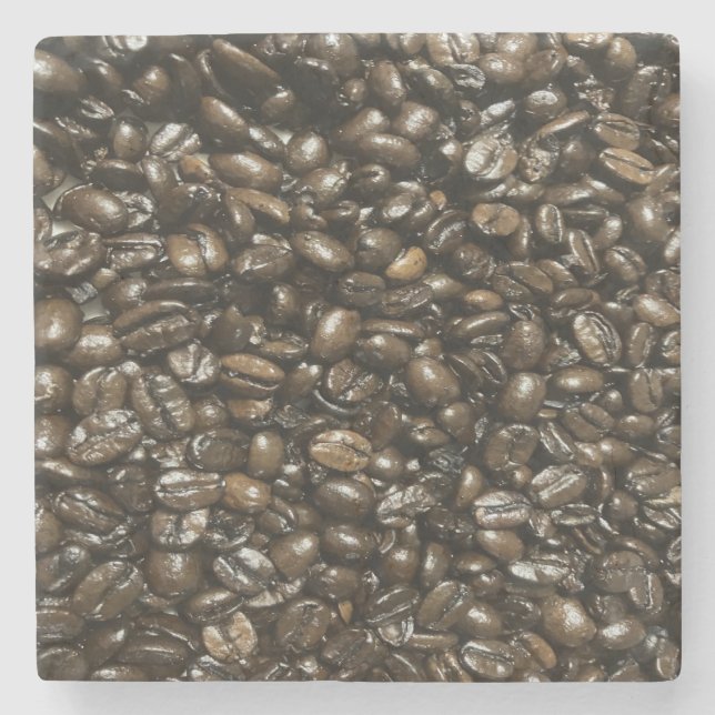 Porta-copo De Pedra Feijões de café (Frente)