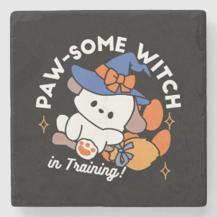Porta-copo De Pedra Feiticeira de pata no treinamento - Cão de Hallowe