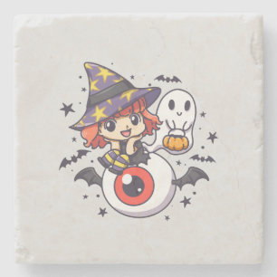 Porta-copo De Pedra Feiticeiro Bonito para o Halloween