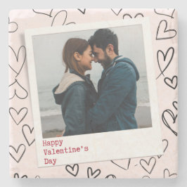 Porta-copo De Pedra Feliz Dia dos Namorados Foto Romântica Na moda