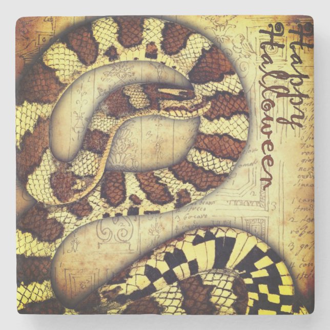 Porta-copo De Pedra Feliz Portas copos de Halloween (Frente)