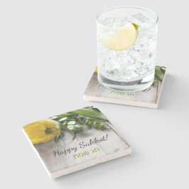 Porta-copo De Pedra Feliz Sukkot Inglês Decoração de Sukah Hebraico