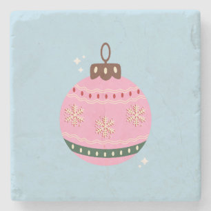 Porta-copo De Pedra Feriado de pré-disquete azul branco-rosa retro Nat