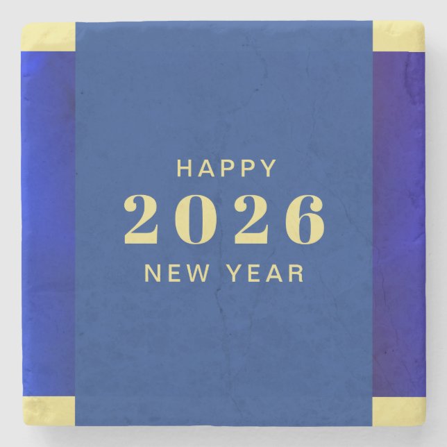 Porta-copo De Pedra Feriado do feliz ano novo (Frente)