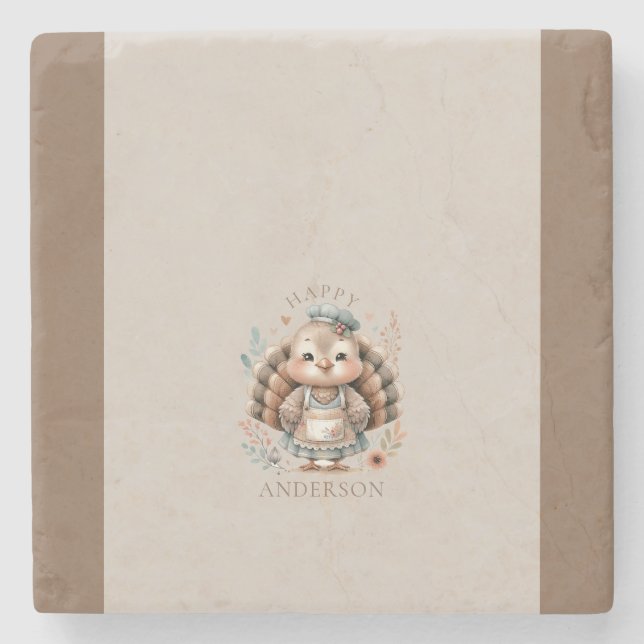 Porta-copo De Pedra Feriado Turquia Adicionar Texto Personalizado (Frente)