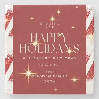 Porta-copo De Pedra Feriados Felizes de Bandas Vermelhas Personalizada