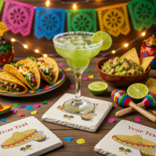 Porta-copo De Pedra Festa Mexicana Personalizada