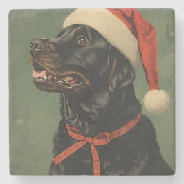 Porta-copo De Pedra Fetching Through the Snow Stone Coaster