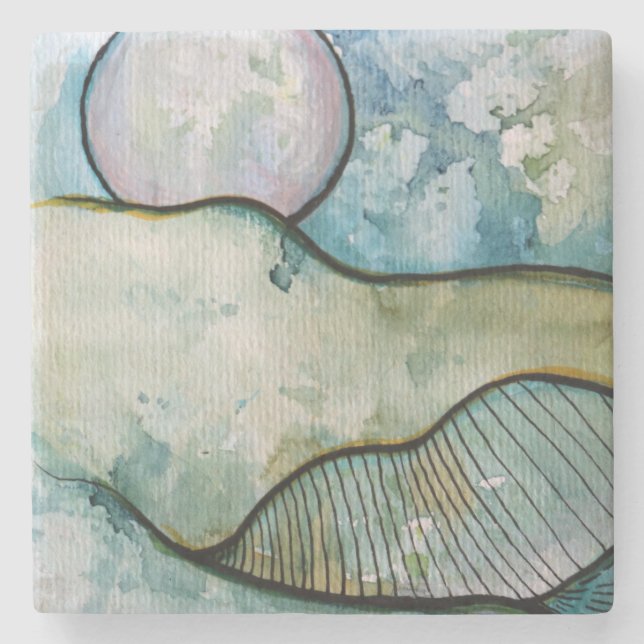 Porta-copo De Pedra FilhaLua (Frente)