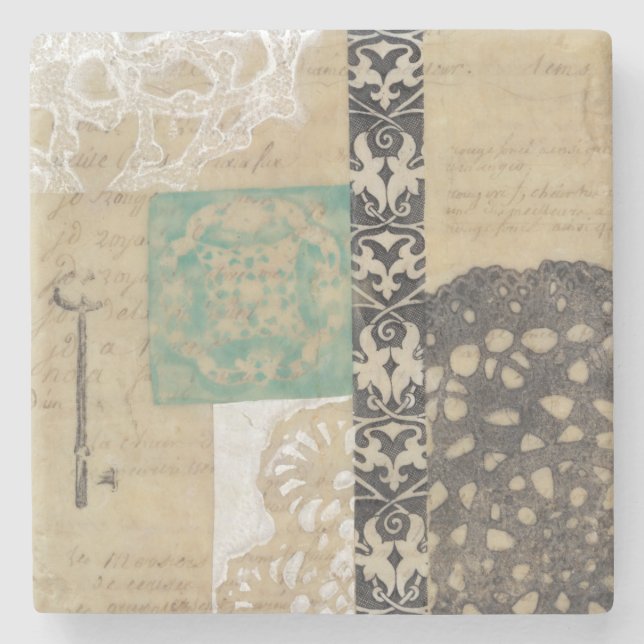 Porta-copo De Pedra Filigre e Chave II (Frente)