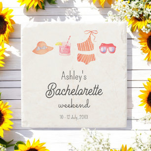 Porta-copo De Pedra Fim de semana Bachelorette Beach Bikini