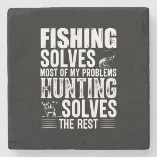 Porta-copo De Pedra Fisher Fishing Solves Most Of My Problems