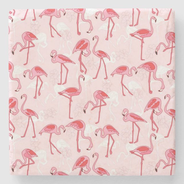 Porta-copo De Pedra flamingo rosa (Frente)