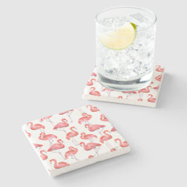 Porta-copo De Pedra Flamingos