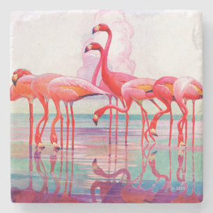 Porta-copo De Pedra Flamingos cor-de-rosa por Francis Lee Jaques