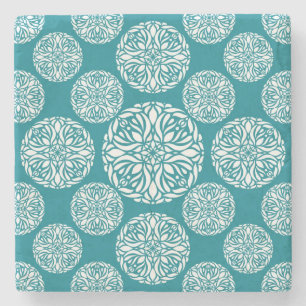 Porta-copo De Pedra Floco de neve floral do inverno