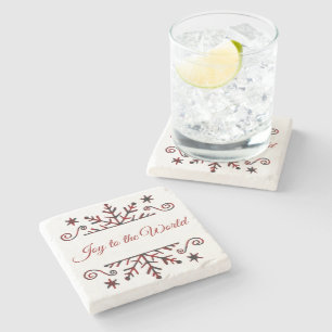 Porta-copo De Pedra Floco de neve xadrez