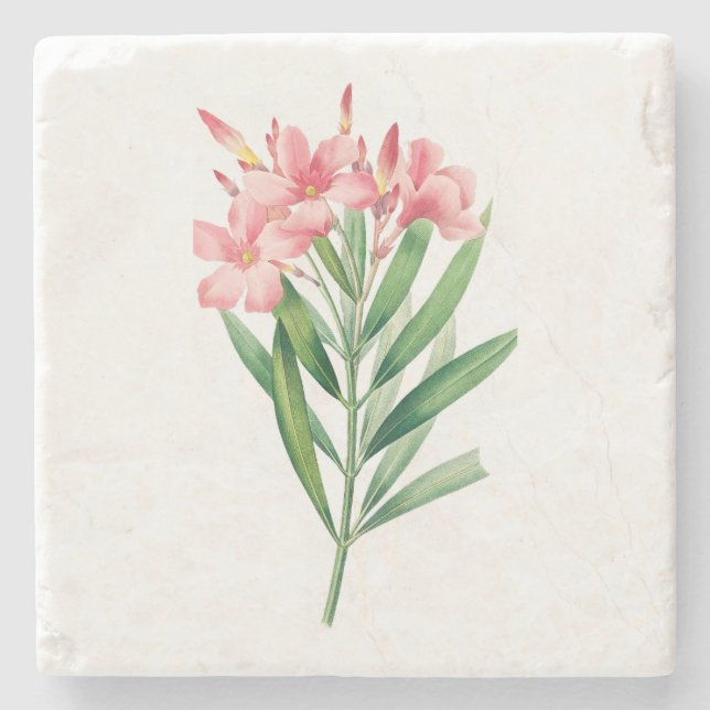 Porta-copo De Pedra Flor: A005 Oleander - (Frente)
