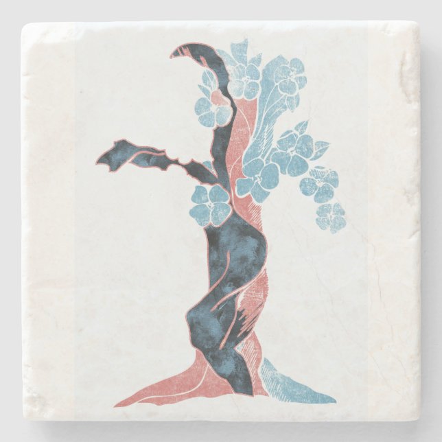 Porta-copo De Pedra Flor de Árvore (Frente)