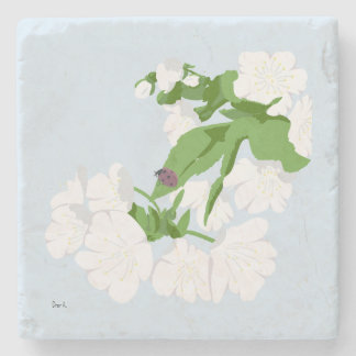 Porta-copo De Pedra Flor de cerejeira