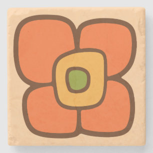 Porta-copo De Pedra Flor de Primavera Retrô