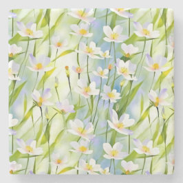 Porta-copo De Pedra Flor Silvestre Serena  