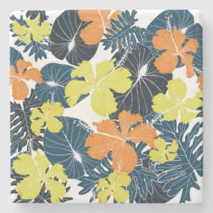 Porta-copo De Pedra Floração de Primavera: Textura Floral Vintage